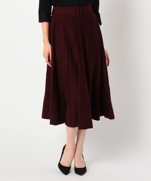 NARACAMICIE（ナラカミーチェ）の「《セットアップ対応》プリーツ風ニットスカート（スカート・レディース・ブラック・MEDIUM）」の4枚目の写真