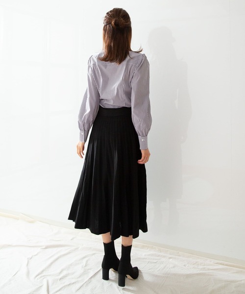 NARACAMICIE（ナラカミーチェ）の「《セットアップ対応》プリーツ風ニットスカート（スカート・レディース・ブラック・MEDIUM）」の20枚目の写真