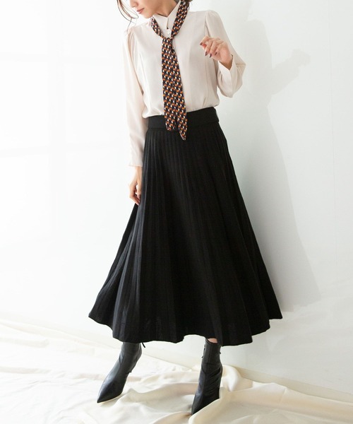 NARACAMICIE（ナラカミーチェ）の「《セットアップ対応》プリーツ風ニットスカート（スカート・レディース・ブラック・MEDIUM）」の21枚目の写真