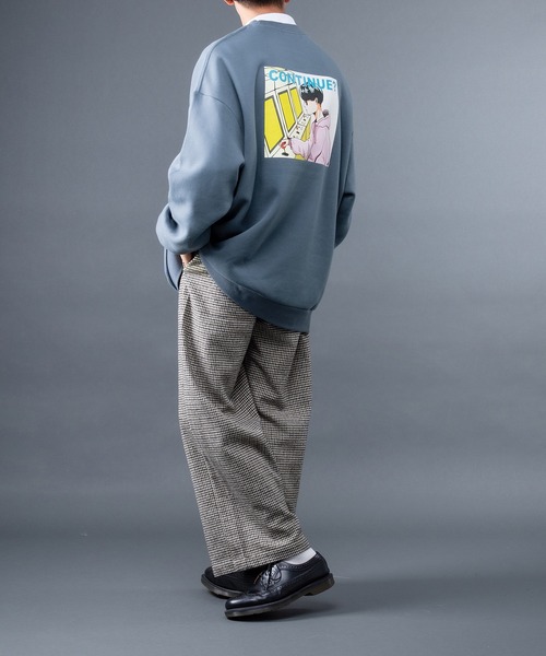 kutir（クティール）の「yutayunoki × kutir コラボ裏起毛スウェット（スウェット・メンズ・ホワイト/オフホワイト/ライトパープル/ダークブルー/チャコールグレー/ブラック・MEDIUM/LARGE）」の18枚目の写真