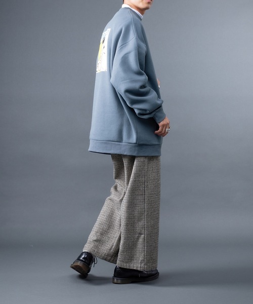 kutir（クティール）の「yutayunoki × kutir コラボ裏起毛スウェット（スウェット・メンズ・ホワイト/オフホワイト/ライトパープル/ダークブルー/チャコールグレー/ブラック・MEDIUM/LARGE）」の17枚目の写真