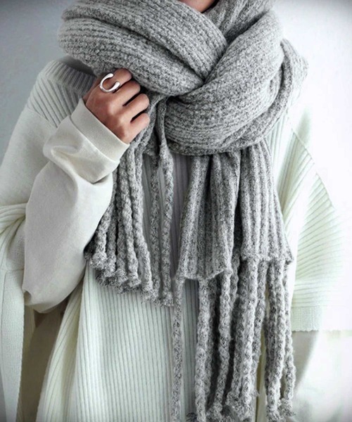 Antiqua アンティカ の ストール たっぷりボリューム 秋冬の大人可愛いをツクル 絶対必須アイテムになる ストール ショール Wear