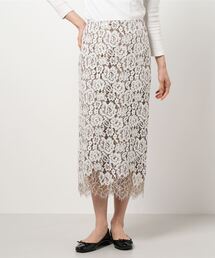 IENAイエナ☆総レースタイトスカート/グレー36｜ブランド別 