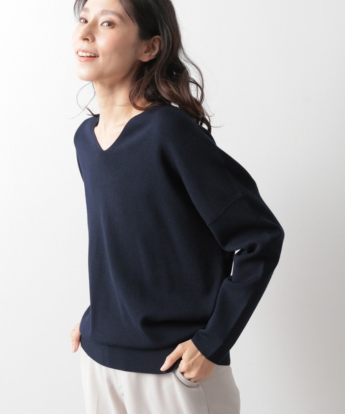 LEPSIM（レプシィム）の「12GリョウVニット21SS　920469（ニット/セーター・レディース・オフホワイト/ブルー/グレイッシュベージュ/ネイビー・FREE）」の3枚目の写真