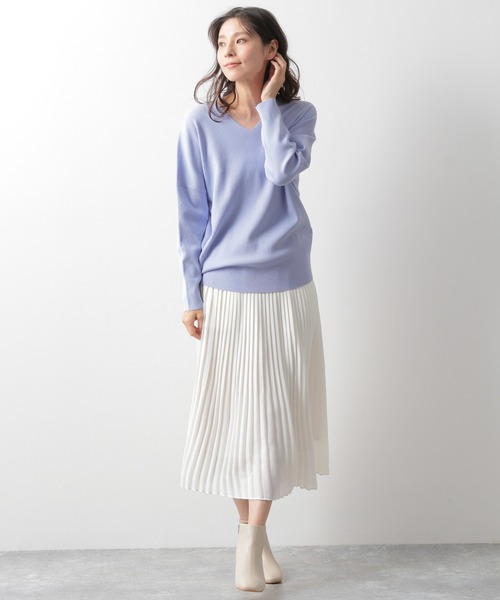 LEPSIM（レプシィム）の「12GリョウVニット21SS　920469（ニット/セーター・レディース・オフホワイト/ブルー/グレイッシュベージュ/ネイビー・FREE）」の7枚目の写真