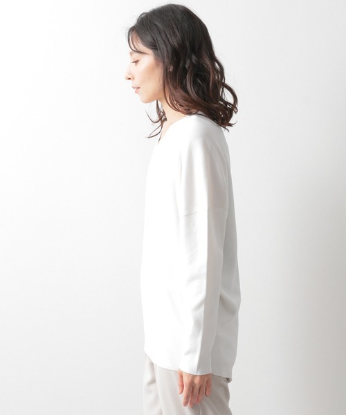 LEPSIM（レプシィム）の「12GリョウVニット21SS　920469（ニット/セーター・レディース・オフホワイト/ブルー/グレイッシュベージュ/ネイビー・FREE）」の11枚目の写真