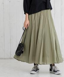 coen | コットンボイルマキシギャザーフレアスカート#(スカート)