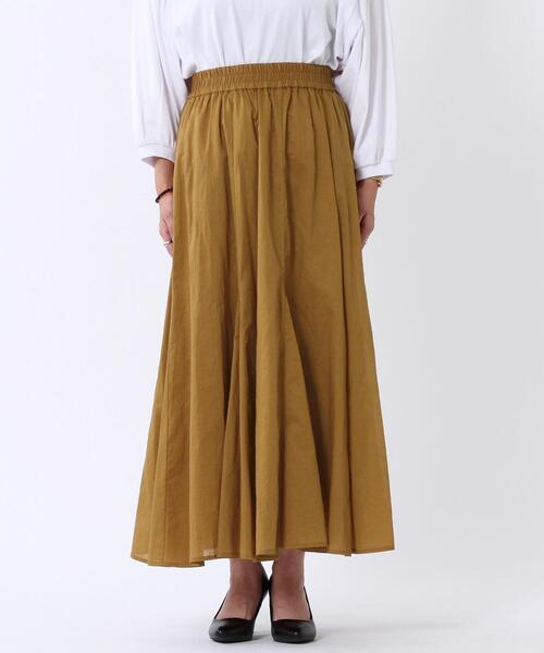 coen（コーエン）の「コットンボイルマキシギャザーフレアスカート#（スカート・レディース・オリーブ/モカ/ネイビー/マスタード/ライトグレー/ブラック・FREE）」の20枚目の写真