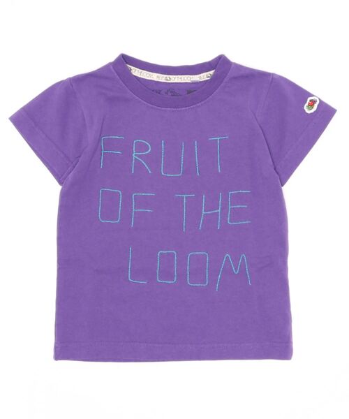 FRUIT OF THE LOOM（フルーツオブザルーム）の「ロゴ刺繍Tee / Tシャツ / 半袖 / 前面 / 刺繍 / カジュアル / ユニセックス / キッズ（Tシャツ/カットソー・キッズ・パープル/カーキ/ミント・130-140cm/90-100cm/110-120cm）」の3枚目の写真