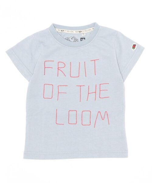 FRUIT OF THE LOOM（フルーツオブザルーム）の「ロゴ刺繍Tee / Tシャツ / 半袖 / 前面 / 刺繍 / カジュアル / ユニセックス / キッズ（Tシャツ/カットソー・キッズ・パープル/カーキ/ミント・130-140cm/90-100cm/110-120cm）」の2枚目の写真