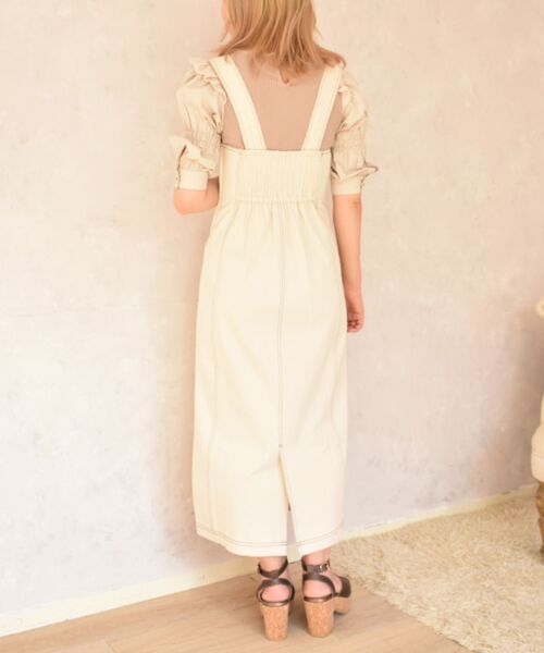 MAJESTIC LEGON(マジェスティックレゴン)の「レディステッチキャミワンピ(ワンピース・レディース・ネイビー/カーキオリーブ/オフホワイト・SMALL/MEDIUM)」の12枚目の写真