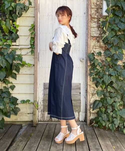 MAJESTIC LEGON(マジェスティックレゴン)の「レディステッチキャミワンピ(ワンピース・レディース・ネイビー/カーキオリーブ/オフホワイト・SMALL/MEDIUM)」の20枚目の写真