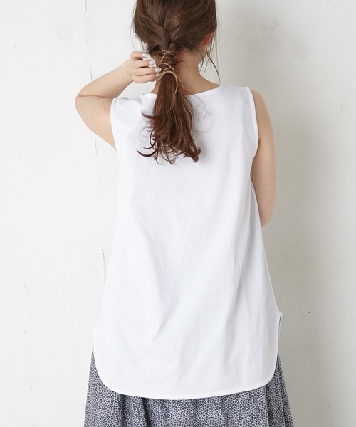 PUAL CE CIN（ピュアルセシン）の「RERISE コットンノースリーブ（タンクトップ・レディース・ホワイト/チャコールグレー/ナチュラル・FREE）」の9枚目の写真