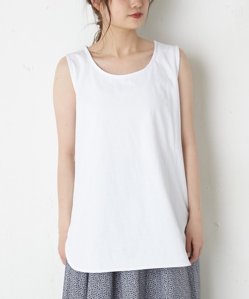 PUAL CE CIN（ピュアルセシン）の「RERISE コットンノースリーブ（タンクトップ・レディース・ホワイト/チャコールグレー/ナチュラル・FREE）」の22枚目の写真