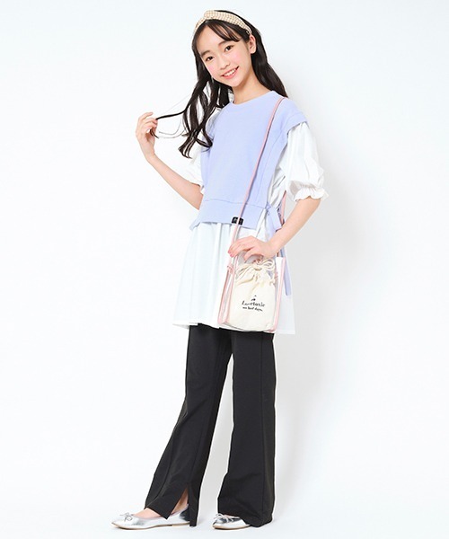 LOVETOXIC（ラブトキシック）の「フレアスリットパンツ（その他パンツ・キッズ・ベージュ/ライトカーキ/ブラック・150cm/140cm/160cm）」の7枚目の写真