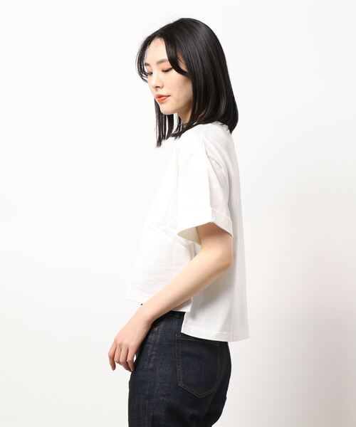 SIPULI（シプリ）の「[ULTIMA] Heavy Cotton Jersey ロールアップTシャツ（Tシャツ/カットソー・レディース・ブラック/ホワイト・2/3）」の6枚目の写真