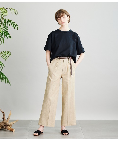 SIPULI（シプリ）の「[ULTIMA] Heavy Cotton Jersey ロールアップTシャツ（Tシャツ/カットソー・レディース・ブラック/ホワイト・2/3）」の11枚目の写真