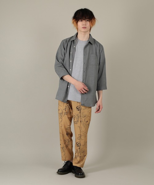 SlashDate(スラッシュデイト)の「総柄プリントとろみテーパードパンツ/マーブル(その他パンツ・メンズ・ブルー系その他/イエロー系その他・M/L)」の8枚目の写真