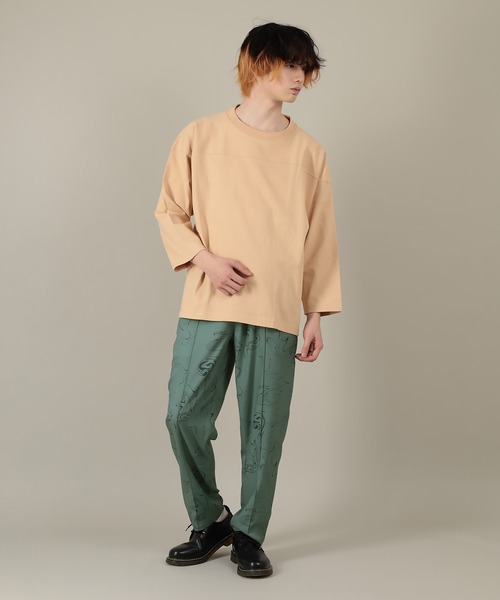 SlashDate(スラッシュデイト)の「総柄プリントとろみテーパードパンツ/マーブル(その他パンツ・メンズ・ブルー系その他/イエロー系その他・M/L)」の5枚目の写真