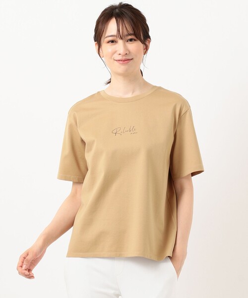 J.PRESS Ladies(J.プレス レディス)の「PRINT TEE Tシャツ(Tシャツ/カットソー・レディース・ダークブラウン系/ホワイト系/黄土色系/グレー系/サックスブルー系・SMALL)」の13枚目の写真
