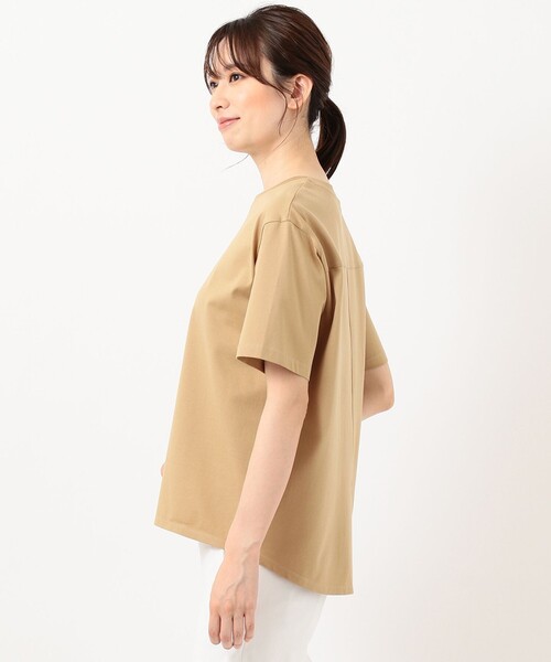 J.PRESS Ladies(J.プレス レディス)の「PRINT TEE Tシャツ(Tシャツ/カットソー・レディース・ダークブラウン系/ホワイト系/黄土色系/グレー系/サックスブルー系・SMALL)」の14枚目の写真