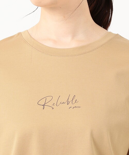 J.PRESS Ladies(J.プレス レディス)の「PRINT TEE Tシャツ(Tシャツ/カットソー・レディース・ダークブラウン系/ホワイト系/黄土色系/グレー系/サックスブルー系・SMALL)」の16枚目の写真