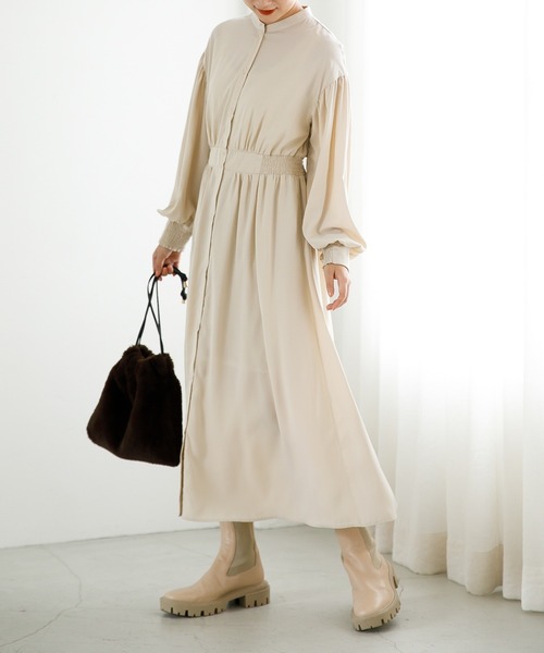 セール 再入荷 バンドカラーギャザーシャツワンピース ワンピース Slurr スラ のファッション通販 Zozotown セール 再入荷 バンドカラーギャザーシャツワンピース ワンピース Slurr スラ のファッション通販 Zozotown