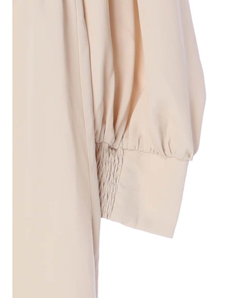 SLURR（スラ―）の「【再入荷】バンドカラーギャザーシャツワンピース（ワンピース・レディース・ベージュ/オフホワイト/グレイッシュベージュ/テラコッタ/カーキ・FREE）」の10枚目の写真