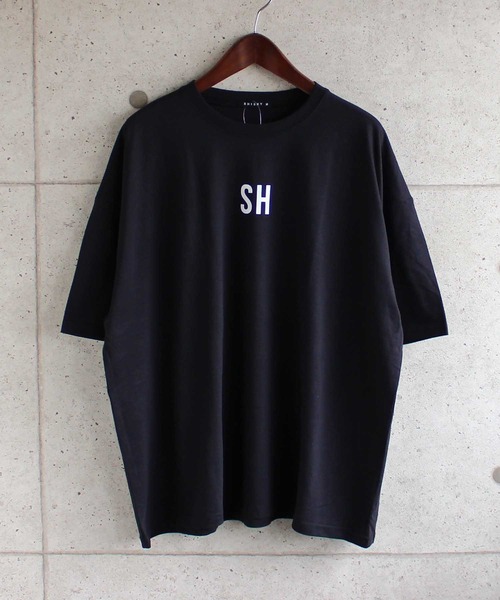 SHISKY(シスキー)の「ビッグシルエット半袖プリントTシャツ カットソー(Tシャツ/カットソー・メンズ・ブラック/ベージュ/オフホワイト/ミント/ラベンダー/杢グレー/チャコール/ホワイト系/ブラック系・M/L/XL)」の5枚目の写真
