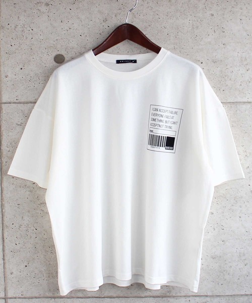 SHISKY(シスキー)の「ビッグシルエット半袖プリントTシャツ カットソー(Tシャツ/カットソー・メンズ・ブラック/ベージュ/オフホワイト/ミント/ラベンダー/杢グレー/チャコール/ホワイト系/ブラック系・M/L/XL)」の2枚目の写真