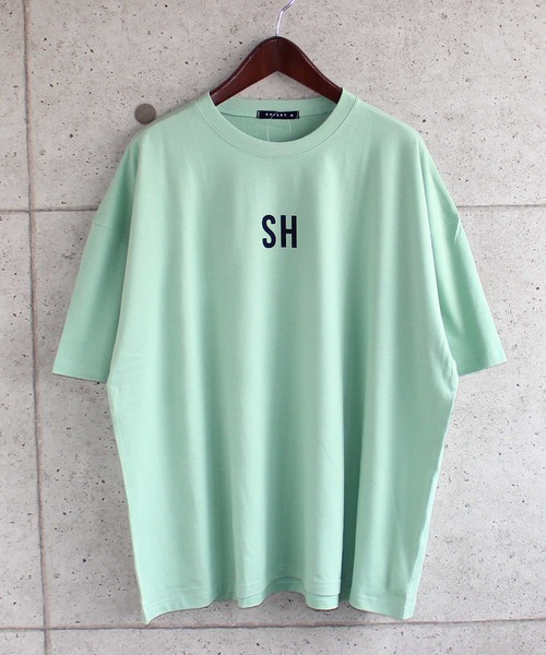 SHISKY(シスキー)の「ビッグシルエット半袖プリントTシャツ カットソー(Tシャツ/カットソー・メンズ・ブラック/ベージュ/オフホワイト/ミント/ラベンダー/杢グレー/チャコール/ホワイト系/ブラック系・M/L/XL)」の8枚目の写真