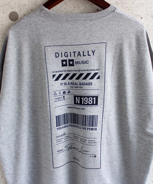SHISKY(シスキー)の「ビッグシルエット半袖プリントTシャツ カットソー(Tシャツ/カットソー・メンズ・ブラック/ベージュ/オフホワイト/ミント/ラベンダー/杢グレー/チャコール/ホワイト系/ブラック系・M/L/XL)」の12枚目の写真