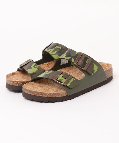 Lee(リー)の「Lee リー ORLANDO メンズフットベッドサンダル(オーランド) 76253 グリーン/コンビ(サンダル・メンズ・グリーン系その他・27.0cm/25.0cm/26.0cm/28.0cm)」の1枚目の写真