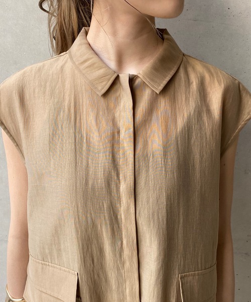 CAPRICIEUX LE'MAGE（カプリシューレマージュ）の「ワークポケットジレワンピース（ワンピース・レディース・ベージュ/カーキ/ネイビー・FREE）」の22枚目の写真