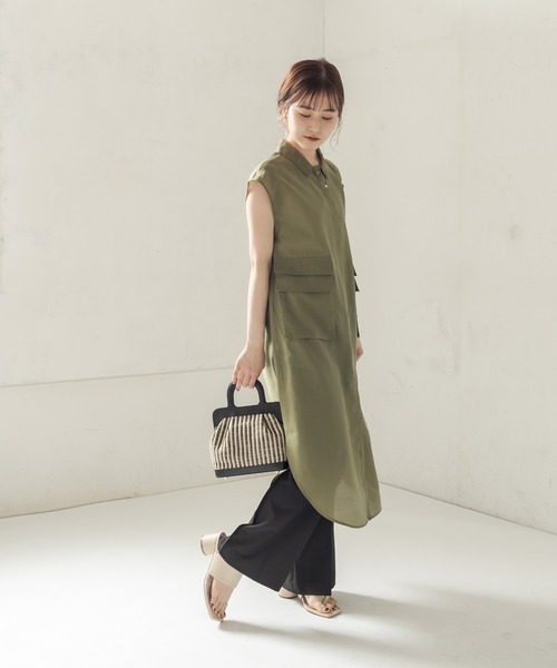 CAPRICIEUX LE'MAGE（カプリシューレマージュ）の「ワークポケットジレワンピース（ワンピース・レディース・ベージュ/カーキ/ネイビー・FREE）」の16枚目の写真