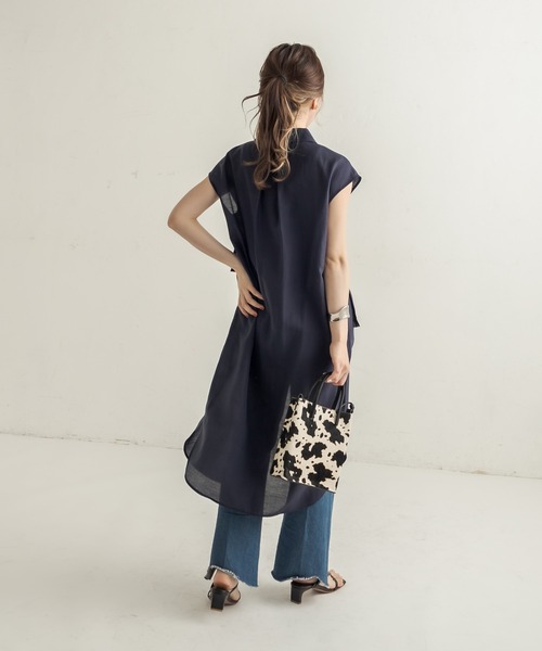 CAPRICIEUX LE'MAGE（カプリシューレマージュ）の「ワークポケットジレワンピース（ワンピース・レディース・ベージュ/カーキ/ネイビー・FREE）」の14枚目の写真