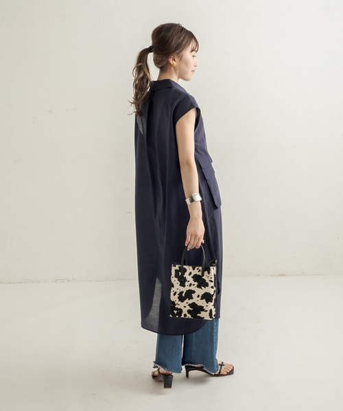 CAPRICIEUX LE'MAGE（カプリシューレマージュ）の「ワークポケットジレワンピース（ワンピース・レディース・ベージュ/カーキ/ネイビー・FREE）」の10枚目の写真