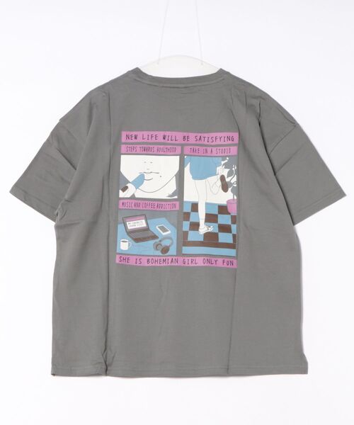 THISIS(ディスイズ)の「バックプリントTシャツ(Tシャツ/カットソー・メンズ・グリーン/ベージュ/チャコール/ホワイト/ラベンダー/サックスブルー・MEDIUM/LARGE/X-LARGE)」の7枚目の写真
