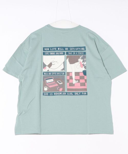 THISIS(ディスイズ)の「バックプリントTシャツ(Tシャツ/カットソー・メンズ・グリーン/ベージュ/チャコール/ホワイト/ラベンダー/サックスブルー・MEDIUM/LARGE/X-LARGE)」の13枚目の写真