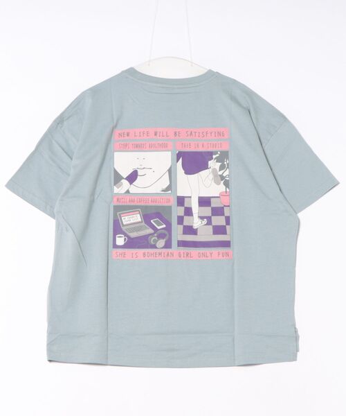 THISIS(ディスイズ)の「バックプリントTシャツ(Tシャツ/カットソー・メンズ・グリーン/ベージュ/チャコール/ホワイト/ラベンダー/サックスブルー・MEDIUM/LARGE/X-LARGE)」の11枚目の写真