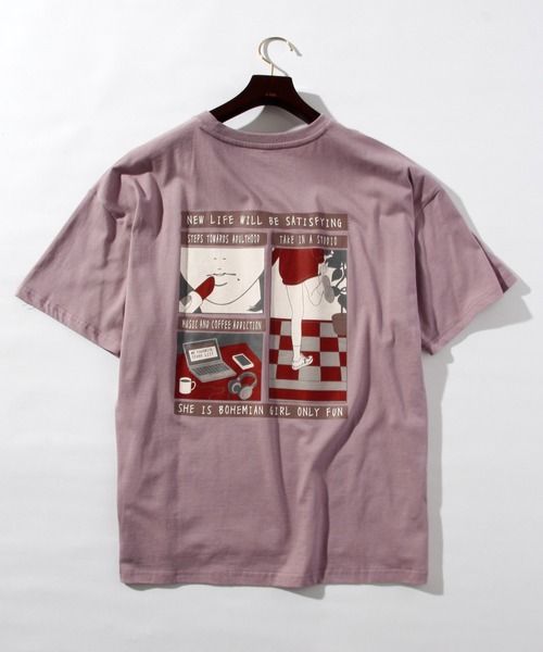 THISIS(ディスイズ)の「バックプリントTシャツ(Tシャツ/カットソー・メンズ・グリーン/ベージュ/チャコール/ホワイト/ラベンダー/サックスブルー・MEDIUM/LARGE/X-LARGE)」の6枚目の写真