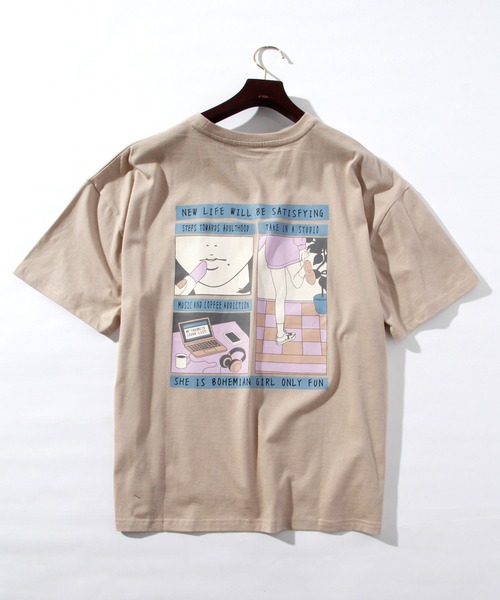 THISIS(ディスイズ)の「バックプリントTシャツ(Tシャツ/カットソー・メンズ・グリーン/ベージュ/チャコール/ホワイト/ラベンダー/サックスブルー・MEDIUM/LARGE/X-LARGE)」の1枚目の写真