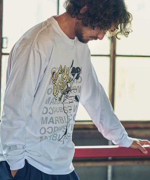 MARBLES（マーブルズ）の「mlt3404-STANDARD LS TEE(SMOKE) Tシャツ（Tシャツ/カットソー・メンズ・チャコール/ホワイト/サックスブルー・S/M/XL/L）」の12枚目の写真