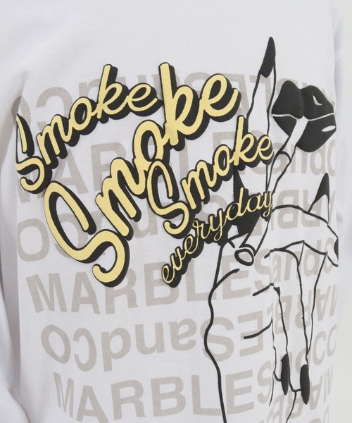 MARBLES（マーブルズ）の「mlt3404-STANDARD LS TEE(SMOKE) Tシャツ（Tシャツ/カットソー・メンズ・チャコール/ホワイト/サックスブルー・S/M/XL/L）」の22枚目の写真