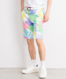 LOUDMOUTH/ラウドマウス ゴルフウェア 総柄 UVカット ストレッチ ひざ上 ショート丈 ハーフパンツ ゴルフパンツ