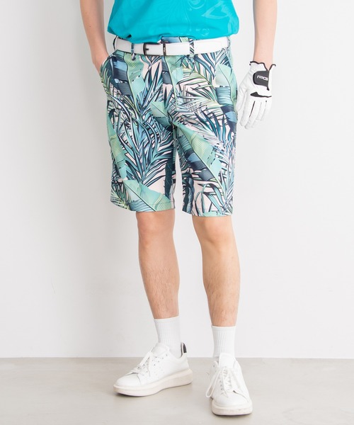 Loudmouth(ラウドマウス)の「LOUDMOUTH/ラウドマウス ゴルフウェア 総柄 UVカット ストレッチ ひざ上 ショート丈 ハーフパンツ ゴルフパンツ(その他パンツ・メンズ・ホワイト×ブラック/ブラック系その他/グリーン系その他/ホワイト×ピンク/イエロー系/ホワイト系その他/その他/レインボー/ブルー系その他・XL/LL/XXL/M/3XL/L)」の6枚目の写真