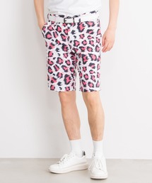 LOUDMOUTH/ラウドマウス ゴルフウェア 総柄 UVカット ストレッチ ひざ上 ショート丈 ハーフパンツ ゴルフパンツ