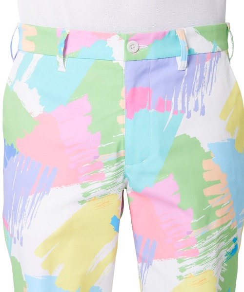 Loudmouth(ラウドマウス)の「LOUDMOUTH/ラウドマウス ゴルフウェア 総柄 UVカット ストレッチ ひざ上 ショート丈 ハーフパンツ ゴルフパンツ(その他パンツ・メンズ・ホワイト×ブラック/ブラック系その他/グリーン系その他/ホワイト×ピンク/イエロー系/ホワイト系その他/その他/レインボー/ブルー系その他・XL/LL/XXL/M/3XL/L)」の18枚目の写真