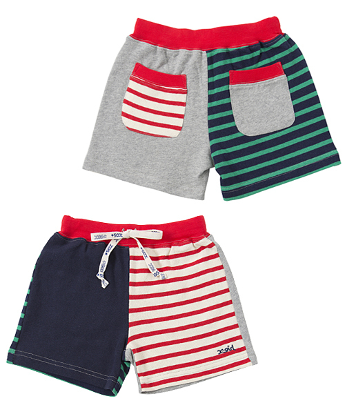 X-girl Stages（エックスガールステージス）の「MULTI COLOR HALF PANTS (4T～7T)（その他パンツ・キッズ・アッシュ/レッド/ネイビー・7T/6T/4T/5T）」の3枚目の写真