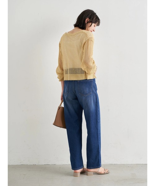 earth music&ecology（アースミュージックアンドエコロジー）の「SET2点ショートメッシュカーディガン+タンクトップ ＊（カーディガン/ボレロ・レディース・イエロー/その他8/ベージュ・FREE）」の21枚目の写真